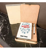 Bilgisayar Öğretmeni Ahşap Kutulu Defter Kalem Set