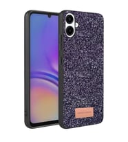 Coverzone Samsung Galaxy A07 4G ile Uyumlu Parlak Simli Telefon Bright K?l?f? Boncuk ??lemeli ??k Tasar?m Darbe Emici Kenarlar Tam Koruma Sa?layan Kaymaz Kapak Galaxy A07 4G i�in K?l?f Derin MOR