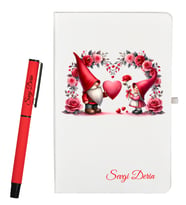 Sevgiliye Hediye Kişiye Özel Defter ve Roller Kalem Seti
