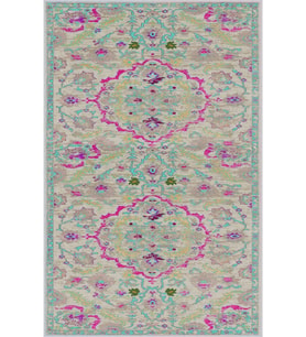 Eliana Home Baskılı, Yıkanabilir Kaymaz Taban Salon Halısı LNA1482 100x150 cm (Yeşil)