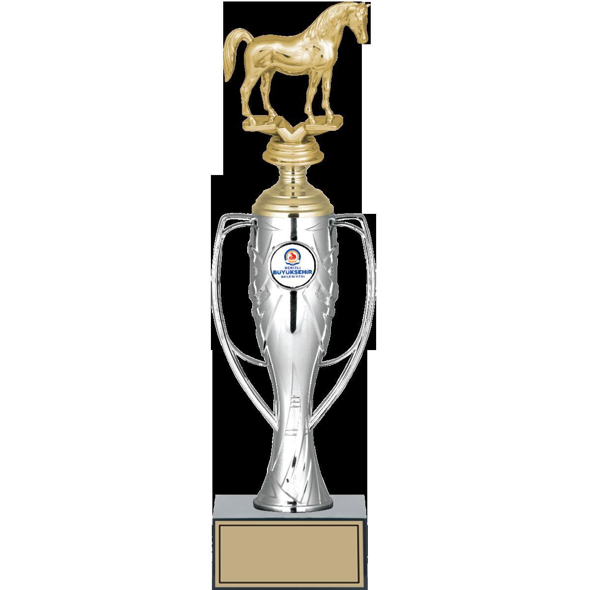 ODAK KUPA - Figürlü Kupalar - At Figürlü Kupalar FG-025 B - 34 cm