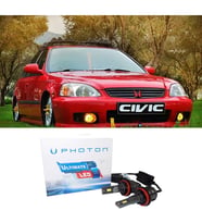 Honda Civic İes Led Xenon Uzun Kısa Far Ampulü H4 Ultimate 9500 Lumens Yeni Seri Beyaz 1996-2004