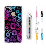 General Mobile GM8 Go GM9 GM20 Pro Plus Kılıf Kablo Koruma Spiral Silikon Daireler 1751