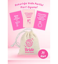 Bekarlığa Veda 10 Kişilik Etkinlik ve Oyun Kartları Bride To Be Partisi Eğlence Seti Nedime