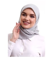 Kofra Desenli Baş Örtü - Gri (Karışık)