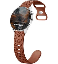 Samsung Galaxy Watch 7/6/5/4/FE 44mm 40mm/ Watch 6 Classic 47mm 43mm/Watch 5 Pro 45mm ile Uyumlu Kordon Leopar Desenli Kordon Kopma Karşıtı 20mm Kordon