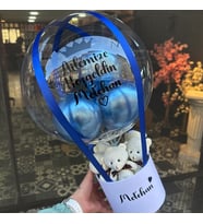 Mavi Temalı Erkek Bebek Hediyesi Balon Kutusu