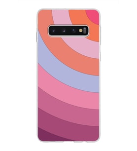 Samsung Galaxy S10 Kapak Renk Cümbüşü Tasarımlı Şeffaf Silikon Kılıf