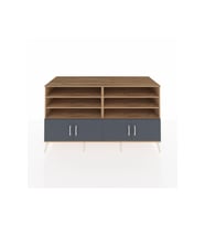 Kronos Konsol 6 Raflı 4 Kapaklı 176x59x99 Çam-Antrasit/Aytaşı