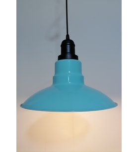 RİOLİGHT RETRO TURKUAZ İÇİ TURKUAZ TEKLİ METAL SARKIT ÇAP: 30CM (Siyah)