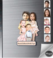 Kişiye Özel Aile Ahşap Magnet 27