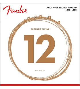 Fender 0730060403 Phosphor Bronze Akustik Gitar Teli (12-53) 60L Light Set Dengeli Projeksiyon ve Uzun Ömürlü Parlaklık
