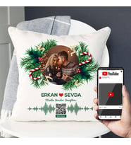 Kişiye Özel Mutlu Seneler Sevgilim Ses İzi Yastık