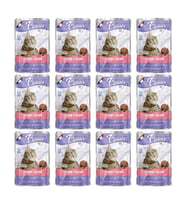 Plaisir 100Gr Pouch Salmon and Cod Somon Morina Etli 12Adet Kedi Maması (Mavi)
