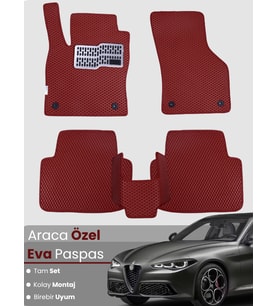 ALFA ROMEO GİULİA (2016-2024) Uyumlu EVA Paspas Tam Set–Araca Özel,Kolay Montaj,Su Geçirmez