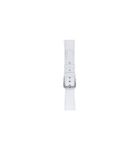 Fro LW38-43 20 mm Hakiki Deri Düz Beyaz Kordon Silver Toka
