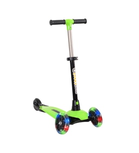 LEDDY YEŞİL LED IŞIKLI 3 TEKERLEKLİ KATLANABİLİR SCOOTER MAX 50 KG (Standart)