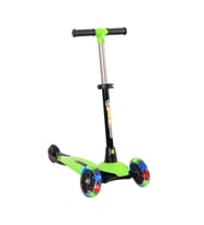 LEDDY YEŞİL LED IŞIKLI 3 TEKERLEKLİ KATLANABİLİR SCOOTER MAX 50 KG (Standart)