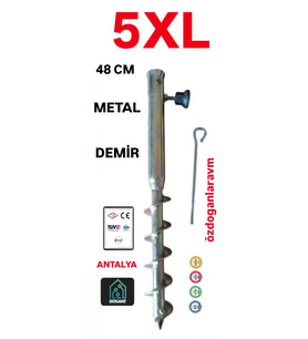 Rüzgar Şemsiye Çadır Bahçe Plaj  Yer Sabitleme Kazık 48 Cm