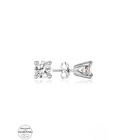 SWAROVSKİ TAŞLI  ZİRCONİA PIRLANTA MONTÜR TEK TAŞ 925 AYAR GÜMÜŞ KÜPE