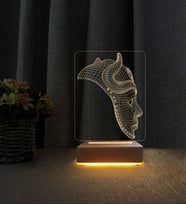 Maske Tasarımlı Lamba Kişiye Özel İsimli 3d Led Masa Lambası Doğum Günü Hediyesi Lamba