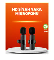 Mey İthalat® Çift Mikrofonlu Kablosuz Kayıt Seti iPhone Uyumlu Mini Mikrofon