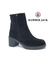 Hammer Jack 830-9941-Z Judy Hakiki Deri Topuklu Kadın Bot (Siyah)