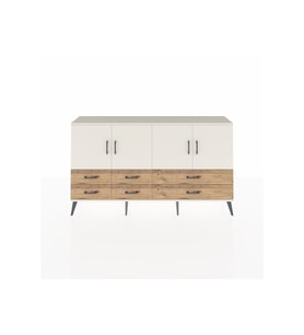 Arges Konsol 6 Raflı 6 Çekmeceli 4 Kapaklı 176x30x99 Aytaşı-Aytaşı/Çam