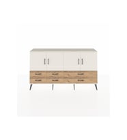 Arges Konsol 6 Raflı 6 Çekmeceli 4 Kapaklı 176x30x99 Aytaşı-Aytaşı/Çam