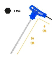 Fixio Saplı Avuç İçi T Alyan Anahtar - 3 mm. (Mavi)