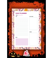 Halloween Planner - Cadılar Bayramı Planlayıcı - Haftalık Hatırlatıcı Yapılacaklar Defter A5 50 Syf