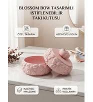 Özel Tasarım Blossom Takı Kutusu ve Dekoratif Fiyonklu Saklama Kabı