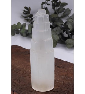 Selenit Taşı Doğal Taş Kule ( 15 CM ) - KT0439