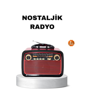Mey İthalat® Bluetooth’lu LED Işıklı Nostaljik Müzik Kutusu – Ahşap Dokulu, Vintage Tasarım ve Yükse