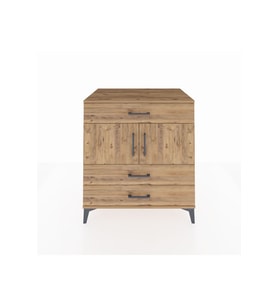 Kronos Şifonyer 2 Raflı 3 Çekmeceli 2 Kapaklı 88x59x96 Çam-Çam