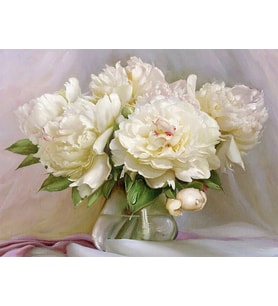 Duru Çiçek Sayılarla Boyama Seti 40x 50 cm (Tuvale Gerili)