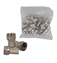 Ayt F Konnektör RG6-U4 18MM Geniş 100 Adet-UJ-2005 18 Mm Uydu Anten Konnektörü