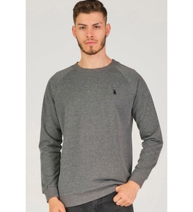 V4003 DEWBERRY REGLAN KOL ERKEK SWEATSHIRT-ANTRASİT