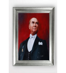 Gümüş Çerçeveli Atatürk Tablo cv1392