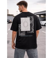 Oversize Erkek Tişört Baskılı Pamuklu Rahat Kesim Streetwear Yazlık Basic T-Shirt