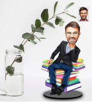 Kişiye Özel Öğretmen Tasarımlı Karikatür Ahşap Biblo Bay-21