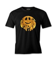 Halloween - Cadılar Bayramı Ay Siyah Erkek Tshirt