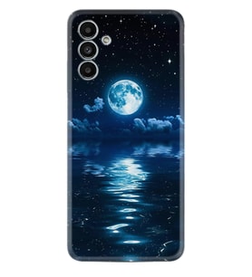 Samsung A23 A31 A32 A50 A51 A52 A53 A70 Kılıf Desenli Silikon Night Moon 1133