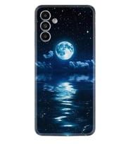 Samsung A23 A31 A32 A50 A51 A52 A53 A70 Kılıf Desenli Silikon Night Moon 1133