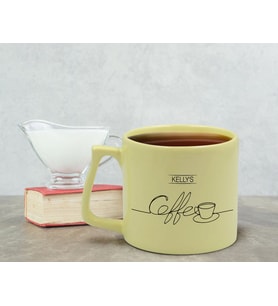 BK Gift Kişiye Özel İsimli Pastel Sarı Middle Kupa Bardak, Arkadaşa Hediye, Ev Hediyesi, Doğum Günü Hediyesi, Ofis Hediyesi-5