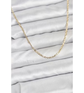 CM 14K Gold Renk Pirinç Lazer Model 60 cm Kadın Kolye - TJ-BKO10927