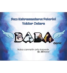 Babalar Gününe Baba Kanvas Tablosu