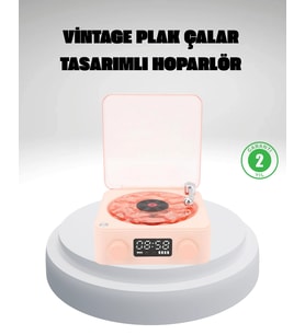 Gece Lambası Stereo Bluetooth Hoparlör Dijital Saat Su Dalgası Efektli 3-Ü-1 Cihaz