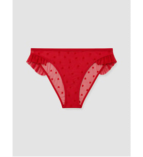 LCW DREAM Kırmızı Kalp Desenli Bikini Külot