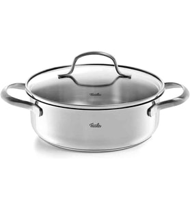Fissler San Francisco/Paslanmaz Çelik Kızartma Tenceresi (2,1 L - Ø 20 Cm) Cam Kapaklı Kızartma Tenc